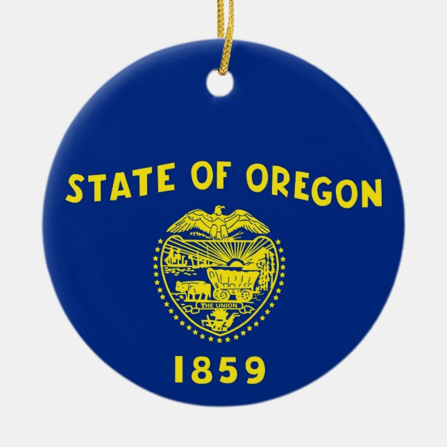 Ornament with flag of Oregon (Front)