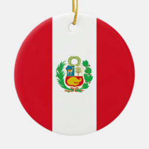 Ornament with flag of Peru
