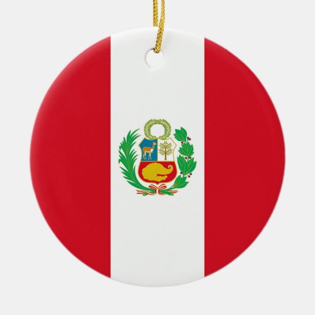 Ornament with flag of Peru (Front)