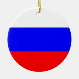 Ornament with flag of Russia