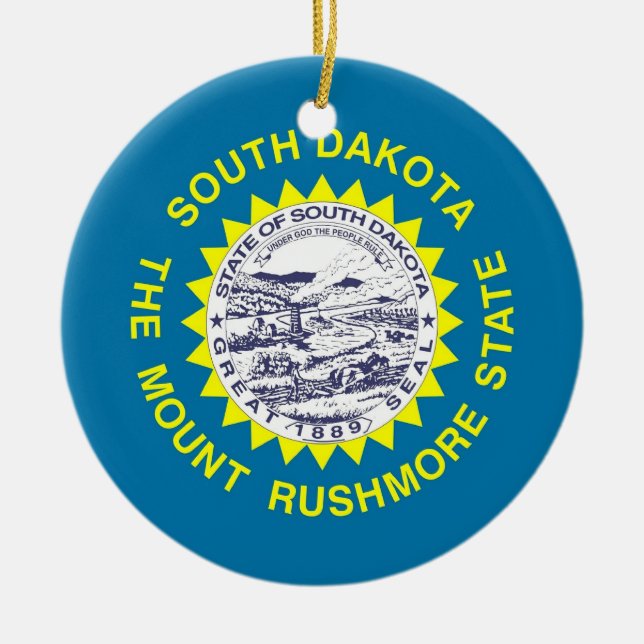 Ornament with flag of South Dakota (Front)