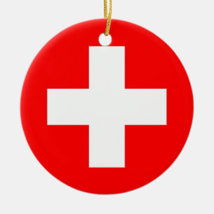 Ornament with flag of Switzerland