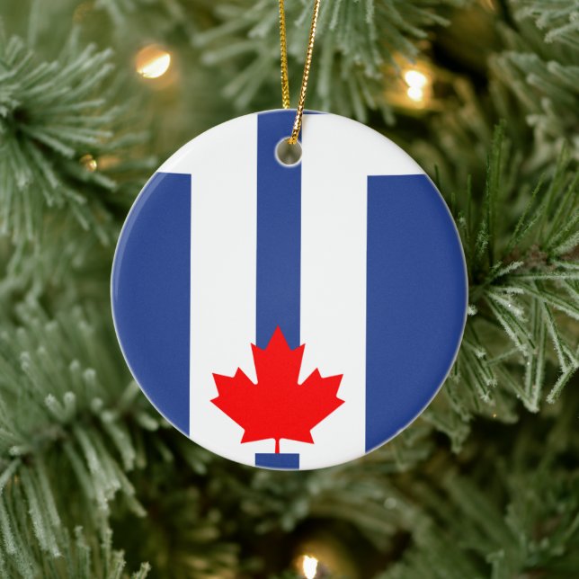 Ornament with flag of Toronto, Canada (Tree)