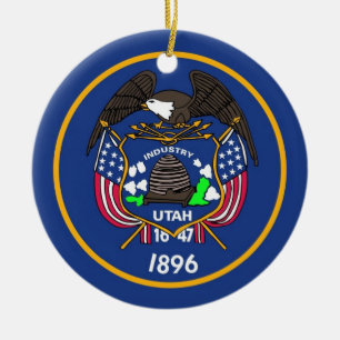Ornament with flag of Utah