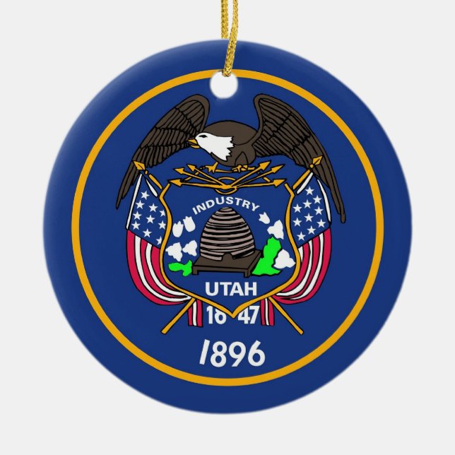 Ornament with flag of Utah (Front)