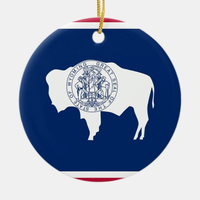 Ornament with flag of Wyoming (Front)