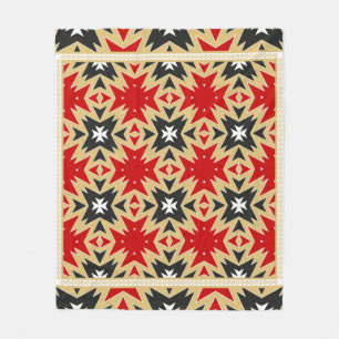 Ornament With Geometric Colorful Pattern, Silk Ne Fleece Blanket