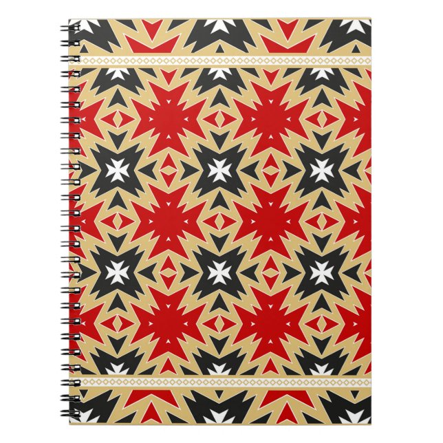 Ornament With Geometric Colourful Pattern,  Silk N Notebook (Front)