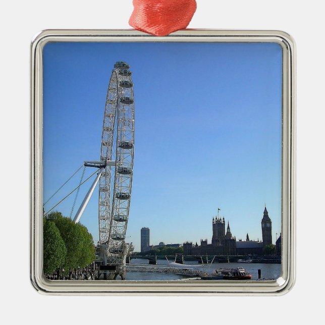 Ornament with London Eye Ferris Wheel (Front)