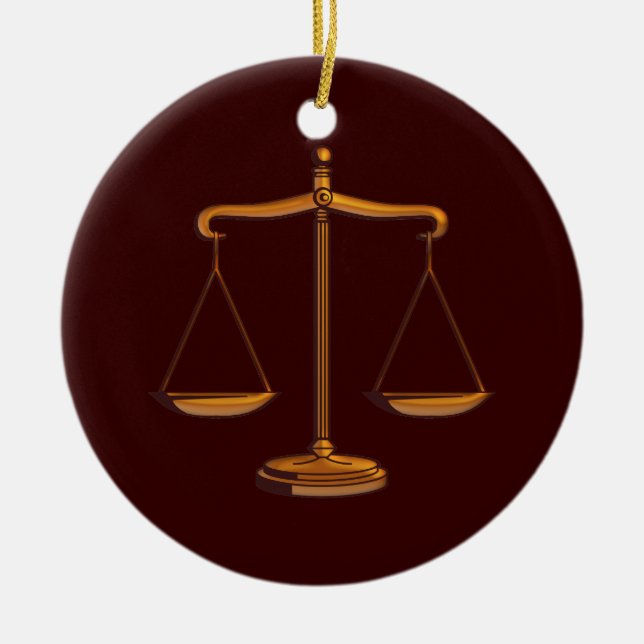 Ornament with Scales of Justice (Front)