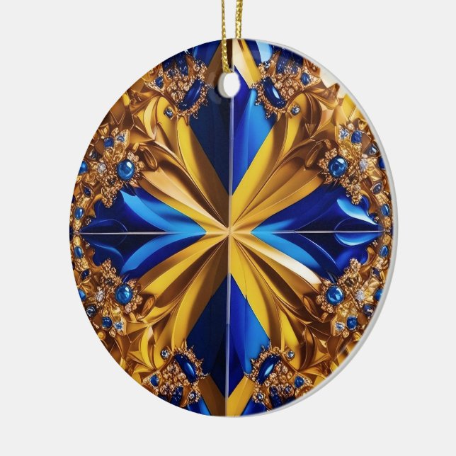 Ornament with Sweden Colours Design (Left)