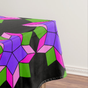 Ornament with violet flowers tablecloth