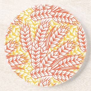 Ornament with wheat ears coaster