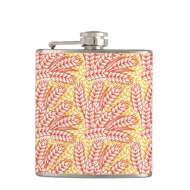 Ornament with wheat ears hip flask (Front)