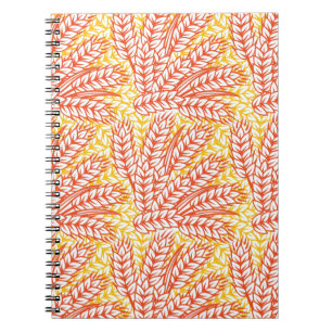 Ornament with wheat ears notebook