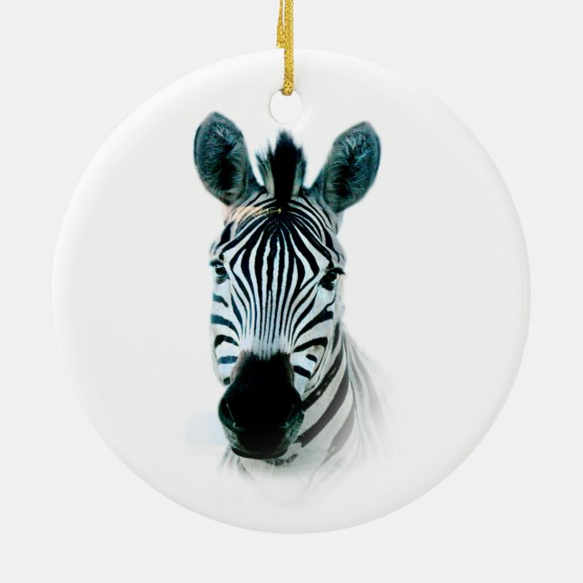 Ornament with zebra head portrait (Back)