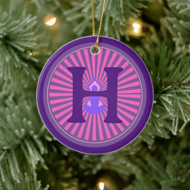 Ornament - Yoga Zen - Personalised - Add Initial (Tree)