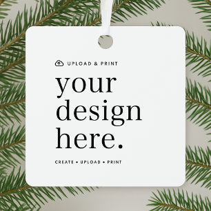 Ornament Your Design Upload Metal Square