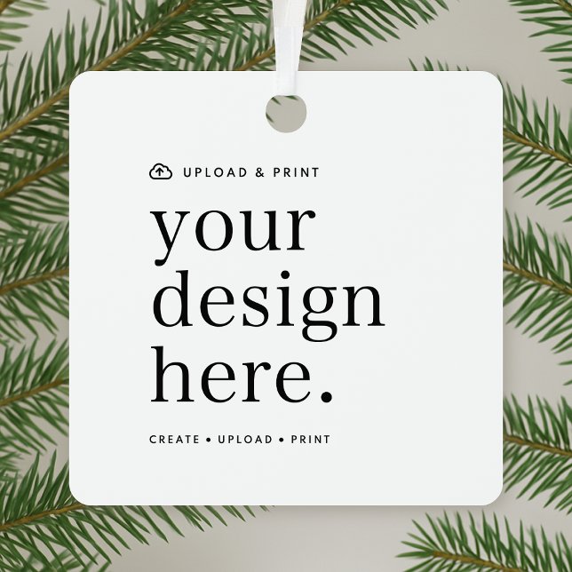 Ornament Your Design Upload Metal Square (Creator Uploaded)