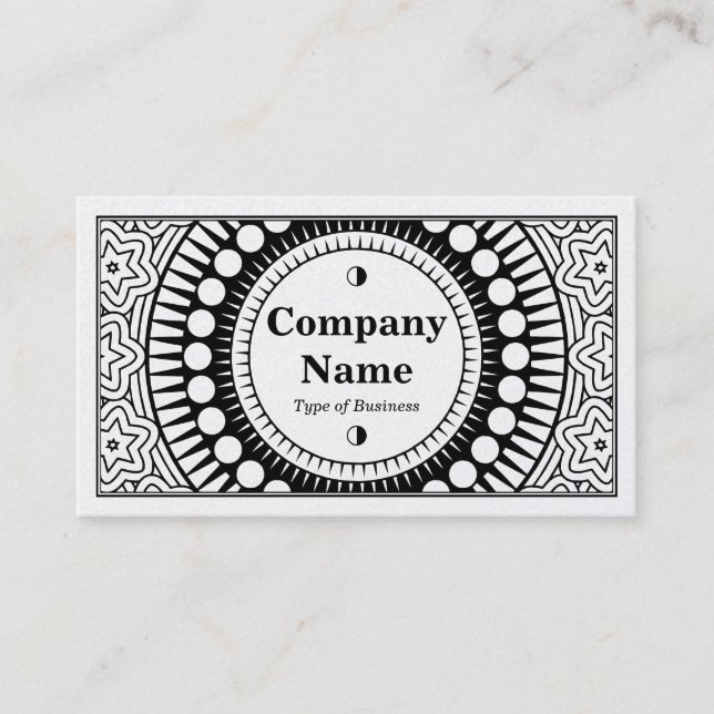 Ornamental 01 - Black on White (Gold) Business Card (Front)