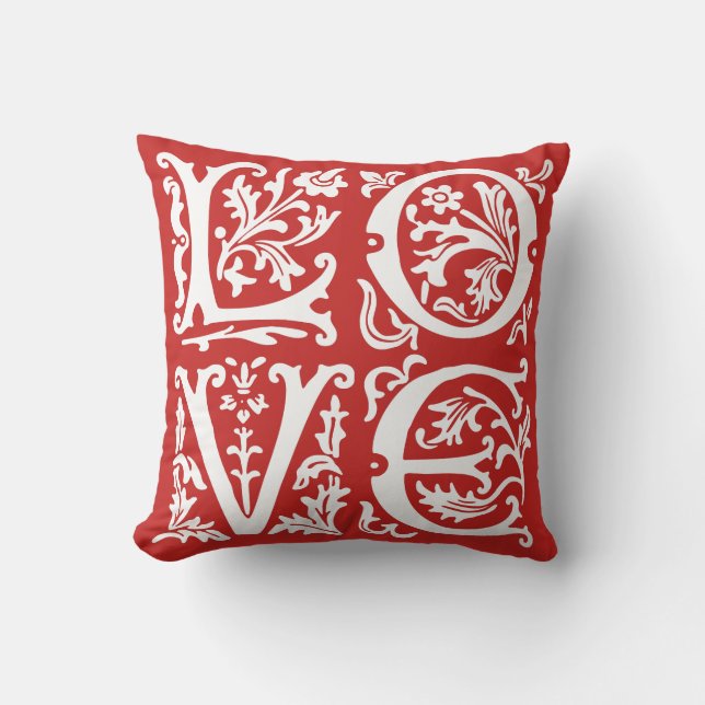 Ornamental Alphabet Love Add Names Cushion (Front)