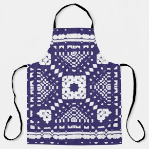 Ornamental azulejo portugal tiles decor. Hand draw Apron