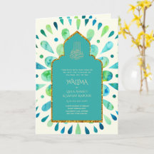 Ornamental Bilingual WALIMA Nikah Muslim Wedding