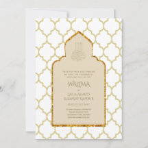 Ornamental Bilingual WALIMA Nikah Muslim Wedding