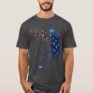 Ornamental Bird Blossoms Peacock T-Shirt