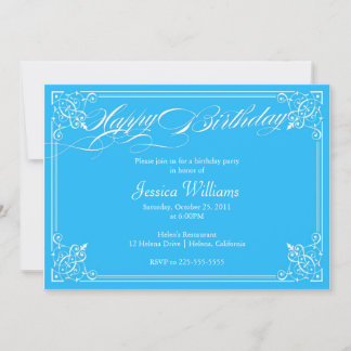 Ornamental Birthday Party Invitation