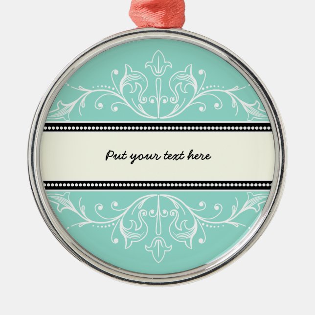 Ornamental border eggshell blue white ornament (Front)