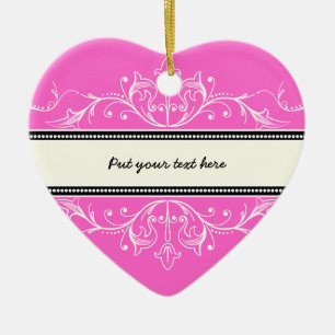Ornamental border pink white ornament