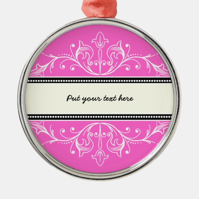 Ornamental border pink white ornament (Front)