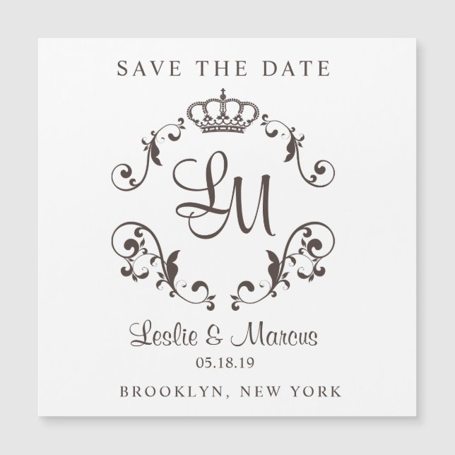 Ornamental Border with a Traditional Crown for Wed (Front)