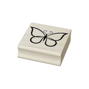 ornamental butterfly art stamp