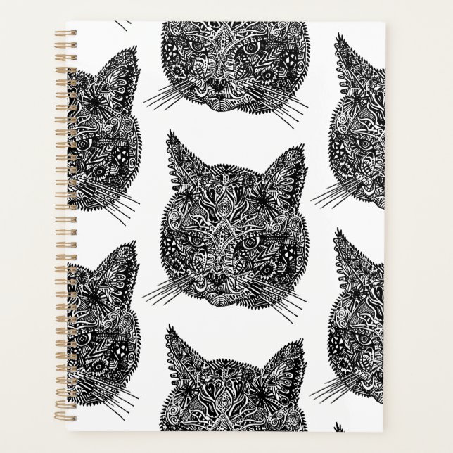 Ornamental Cat Head  Planner (Front)
