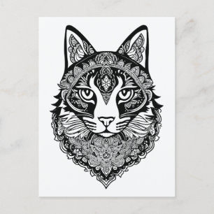 Ornamental Cat Postcard