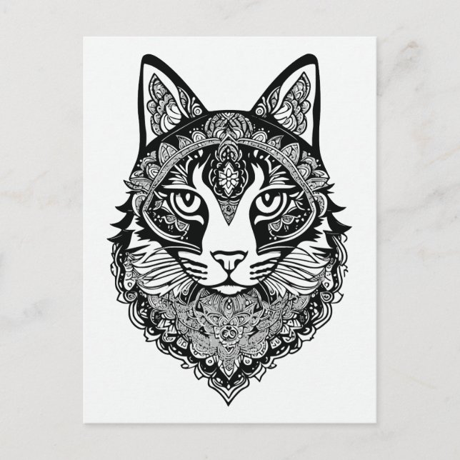 Ornamental Cat Postcard (Front)