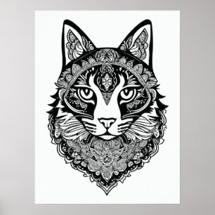 Ornamental Cat Poster
