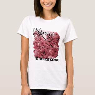 Ornamental Cherry Branches Pink Stylised T-Shirt
