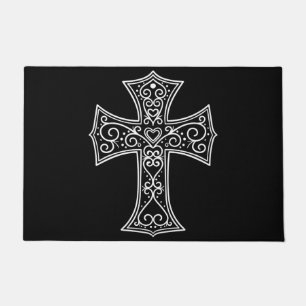 Ornamental cross doormat