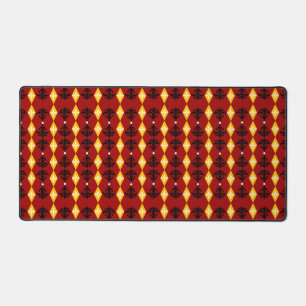 Ornamental Damask Stripe Desk Mat