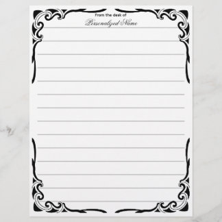 Ornamental Dance Lined Letterhead
