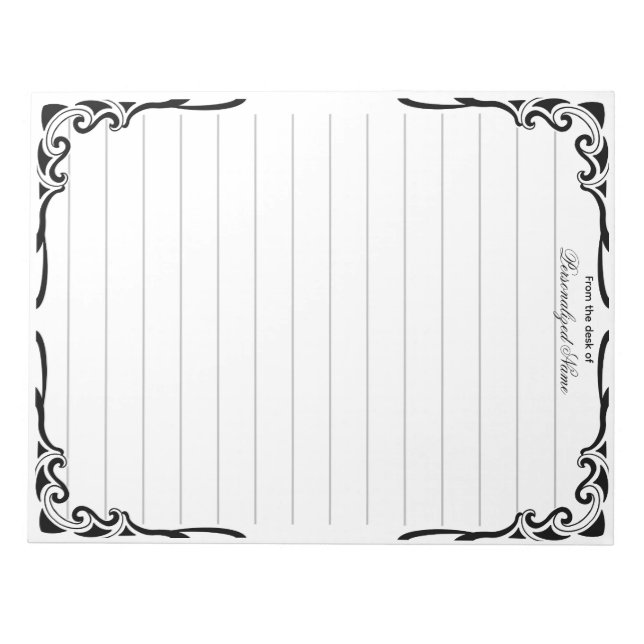 Ornamental Dance Lined Notepad (Front)