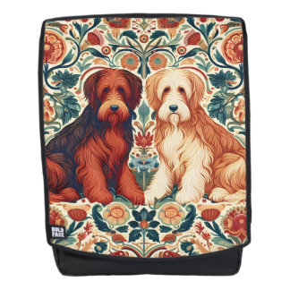 Ornamental Dogs Textile Art inspired by William Backpack