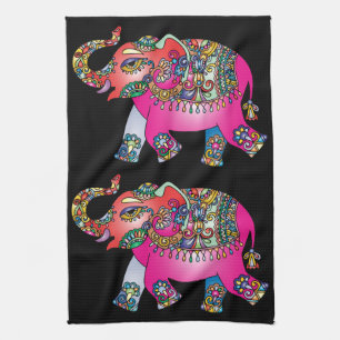 ornamental elephant kitchen towel