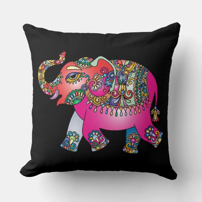 ornamental elephant pillow (Front)