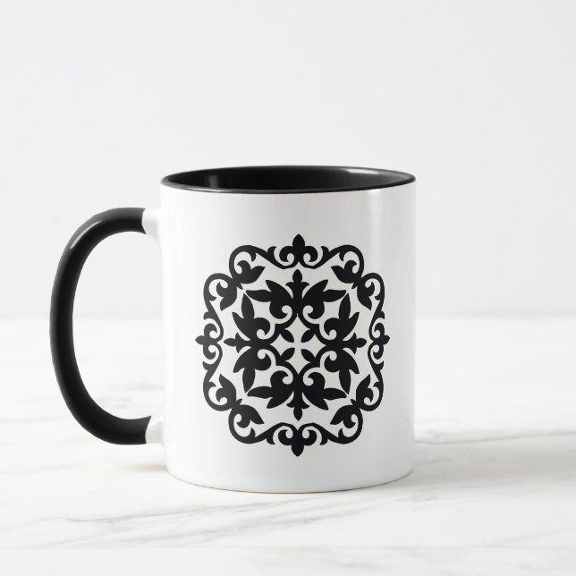 Ornamental Floral Design Mug (Left)