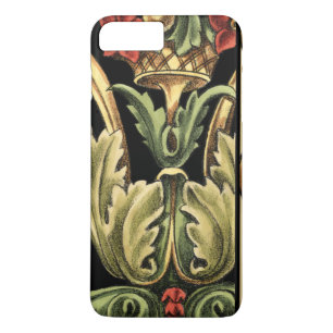 Ornamental Floral Design with Black Borders iPhone 8 Plus/7 Plus Case