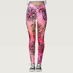 Ornamental Floral: Ethnic Seamless Leggings